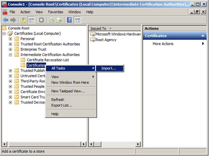 CERTUM » Instructions SSL